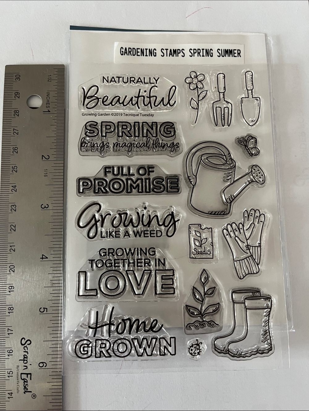 Technique Tuesday Naturally Beautiful Growing Garden Spring Summer Clear Stamps